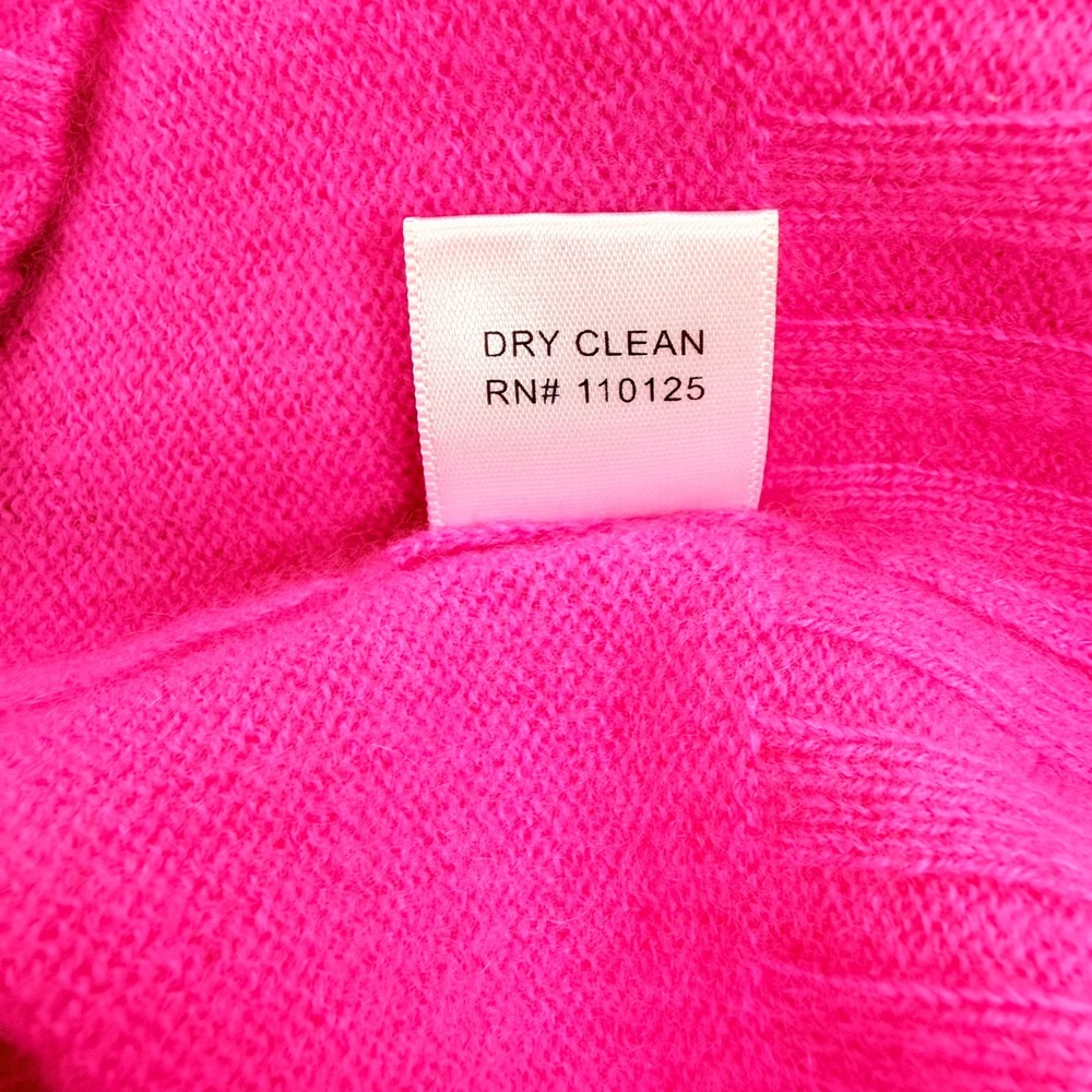 Ainsley 100% Cashmere Crew Neck Sweater‎ Women M Bright Pink Soft Cozy Luxury - Picture 11 of 16